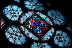 Blue stained glass