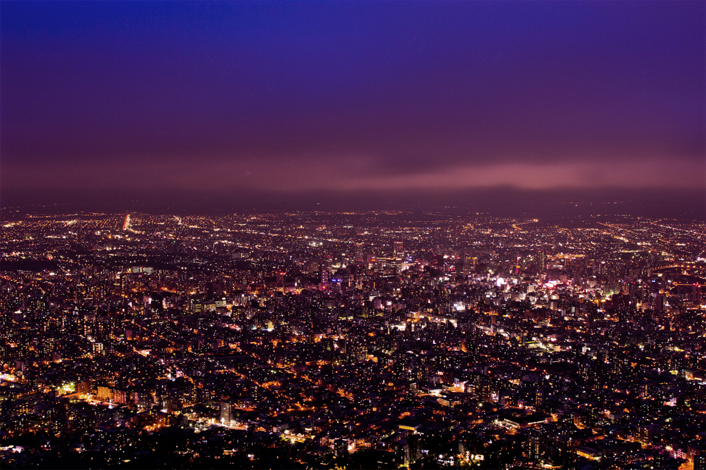 illumination from Mt.Moiwa