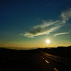 高原の夕日