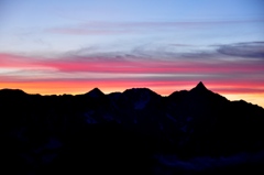 穂高連邦の夕暮れ