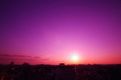 燃え上がる夕方