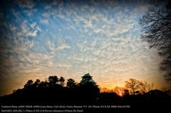 Sunset of Osaka castle☆