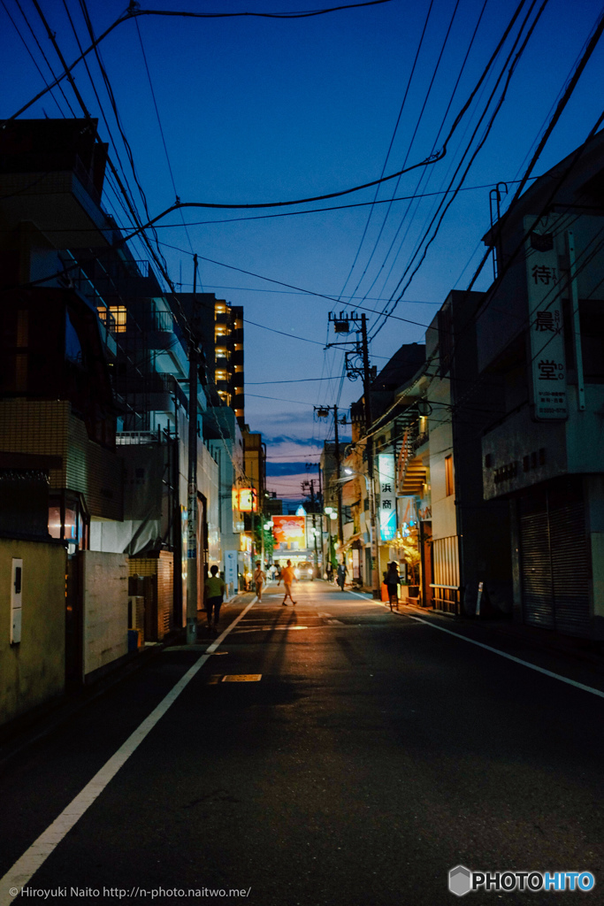 夕暮れの街