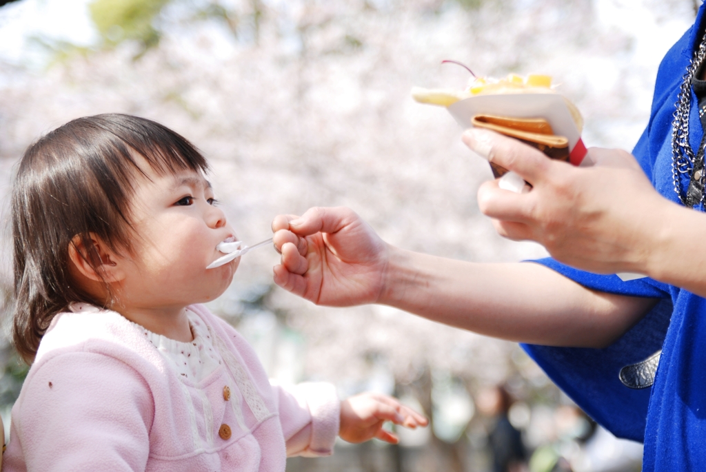 ムスメ「花よりダンゴ❤」チチ「なによりムスメ❤」