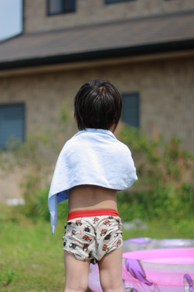 水遊びの後