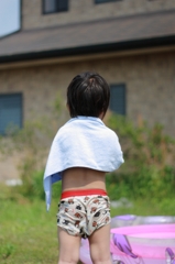 水遊びの後