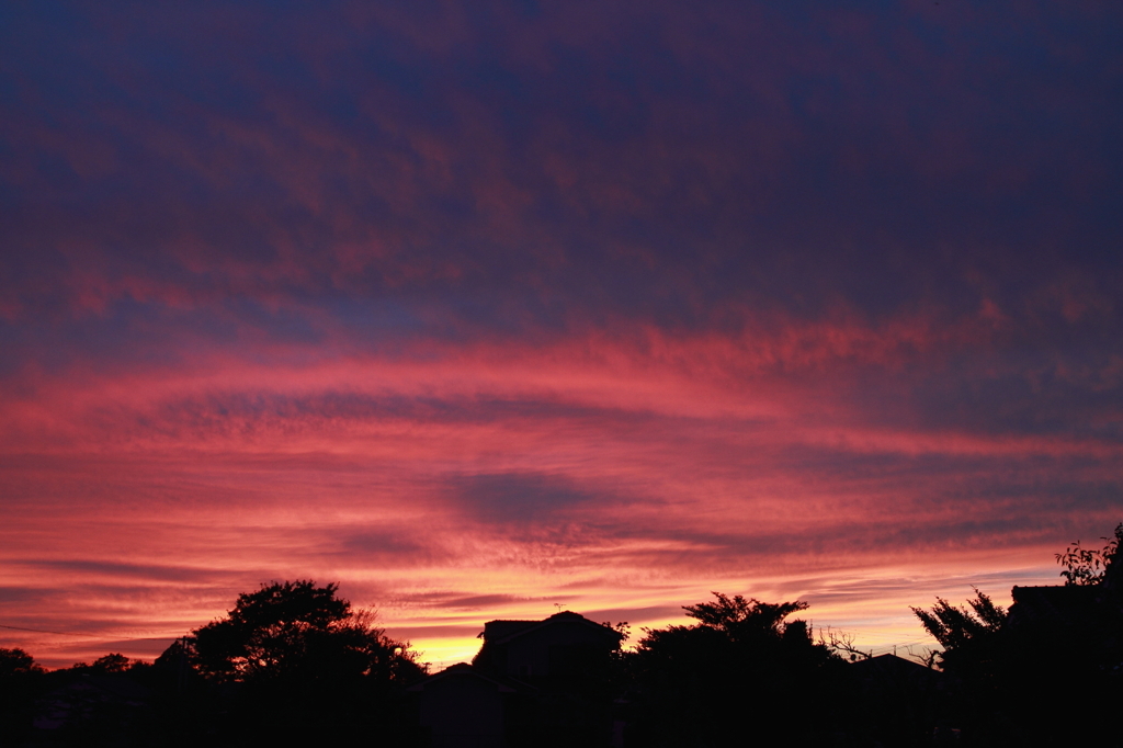 秋の夕焼け