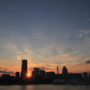 大桟橋から見える夕焼け