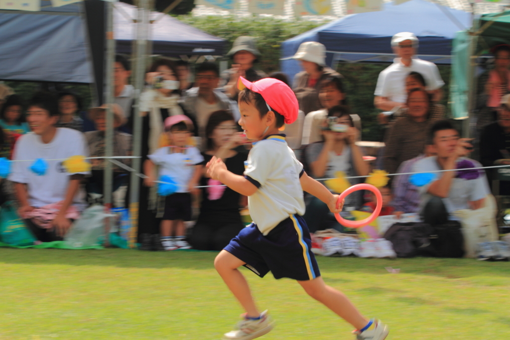 運動会　かけっこリレー