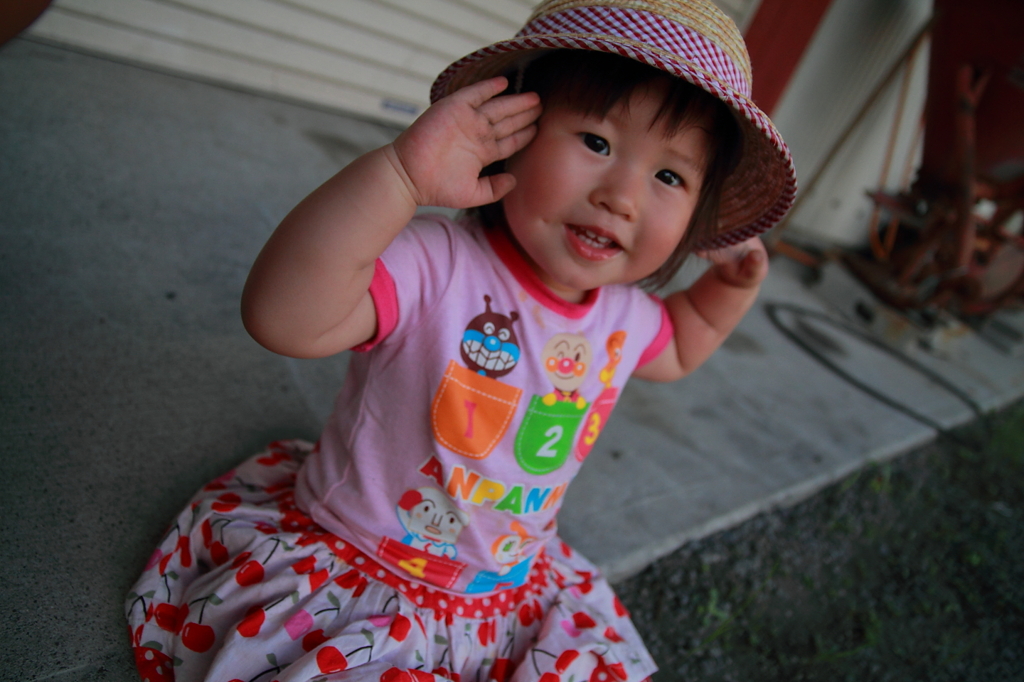 お得意のポーズ