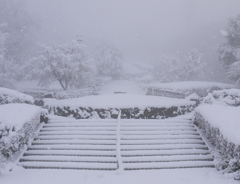 雪の階段