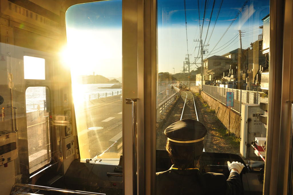 夕陽に照らされ（電車でＧＯ！！）