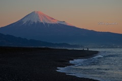 染まる雪面