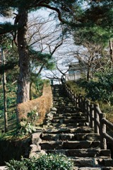 丸岡城　北西側階段01