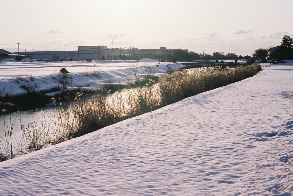 竹田川の夕日（Ｈ23.02.11）