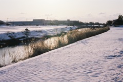 竹田川の夕日（Ｈ23.02.11）