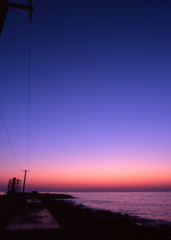 三国サンセットビーチ　夕日05