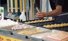 金津祭り　たこやき　左利き