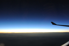 帰りの飛行機の中から