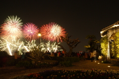 晩秋の花火