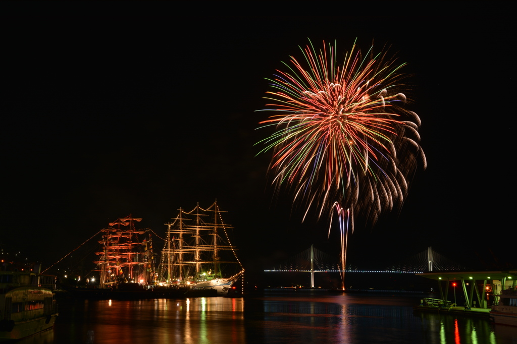 PHOTO2015 長崎帆船まつり　の打上花火