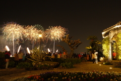 晩秋の花火