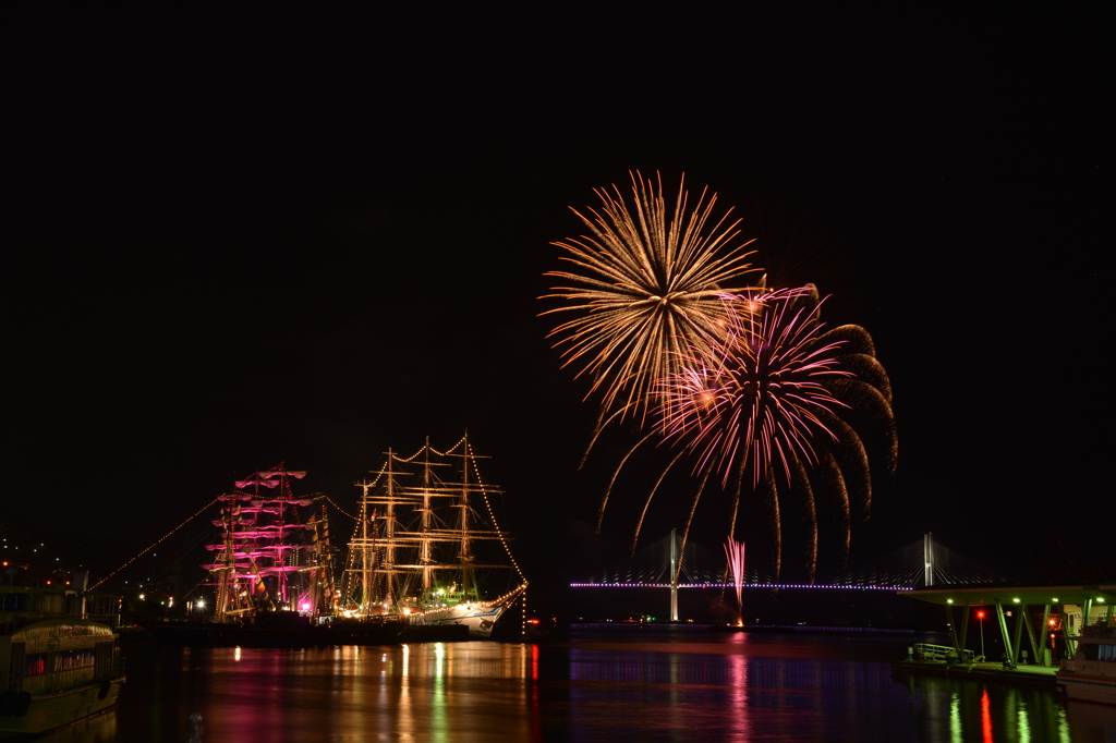 2015 長崎帆船まつり　の打上花火