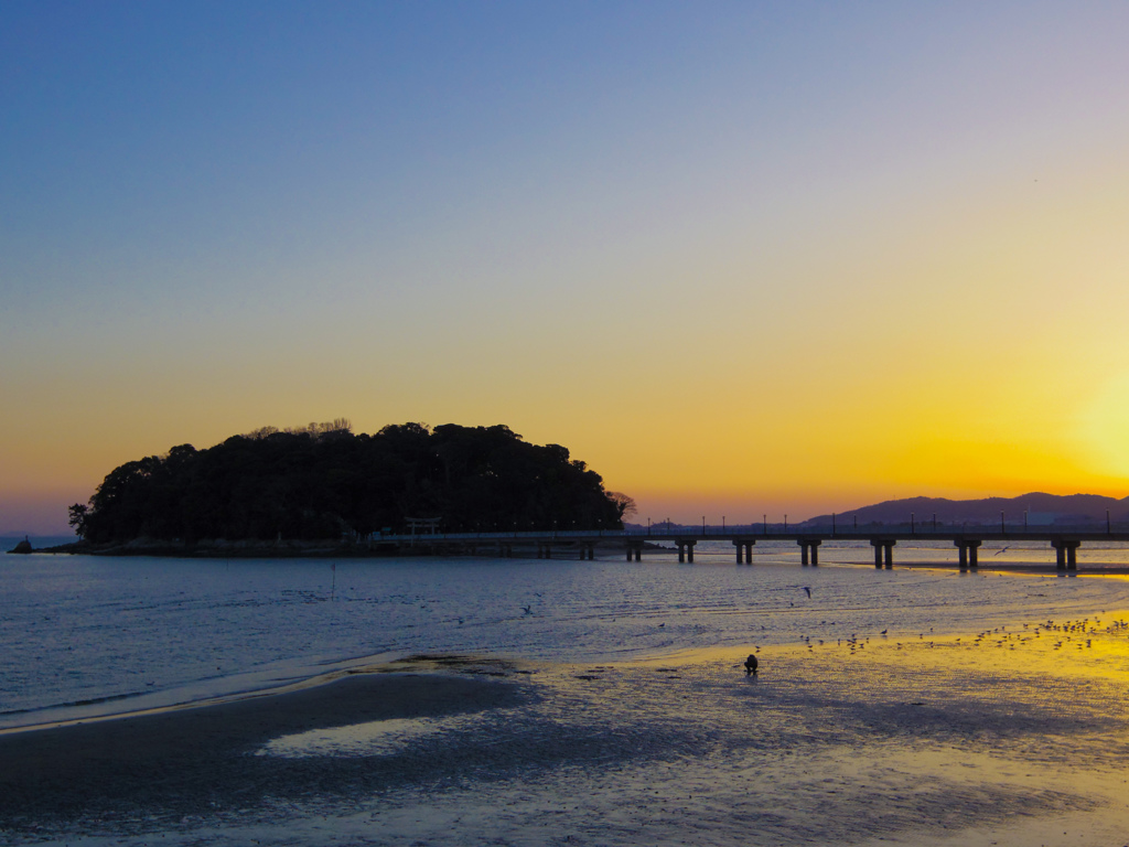 竹島の夕焼け