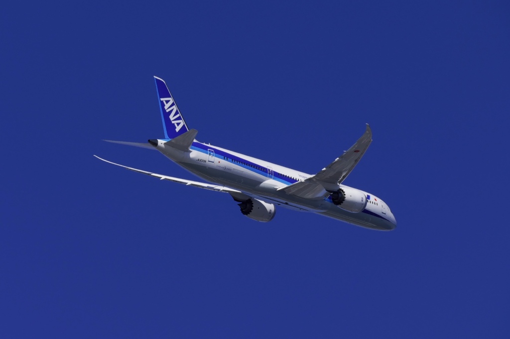 城南島にてANA　787