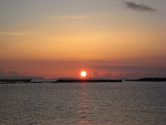 糸満港の夕陽