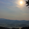 朝日の田園