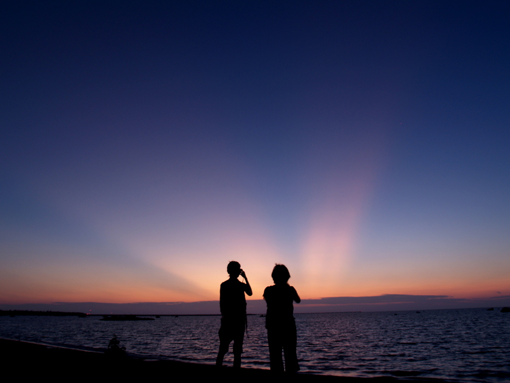 「佐和田の浜の夕景」　2011伊良部島