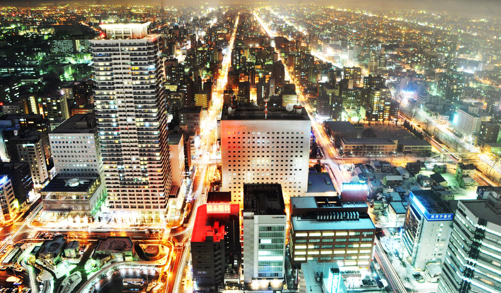 札幌のJRタワーからの夜景