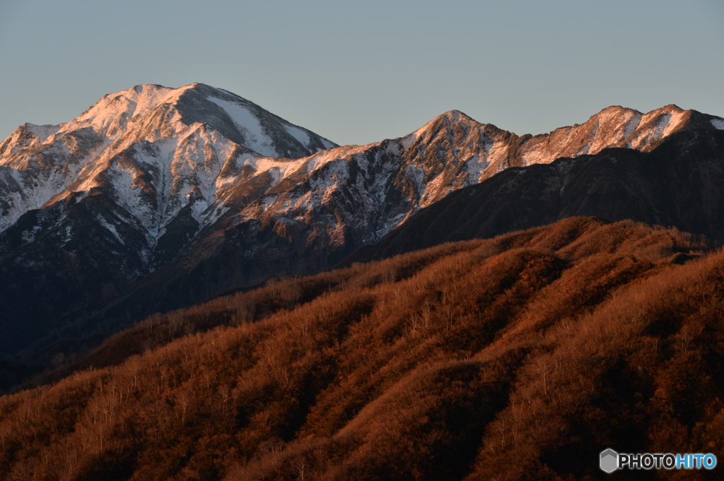 朝焼けの八海山