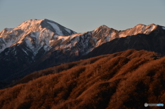 朝焼けの八海山