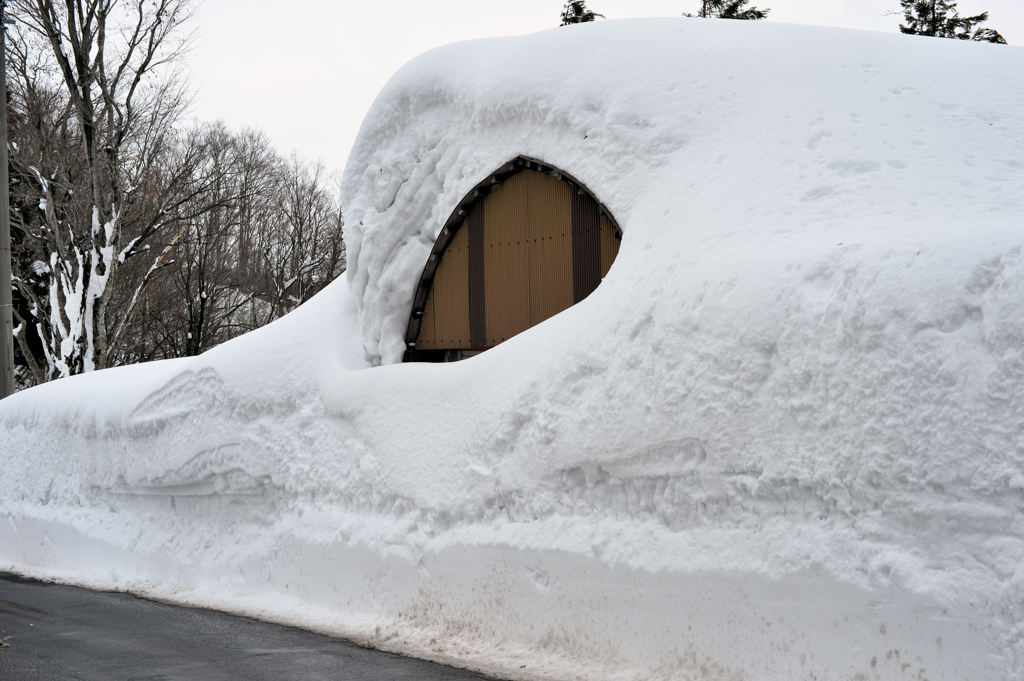 閉ざされた車庫
