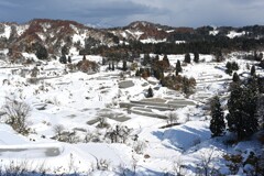 棚田雪景色