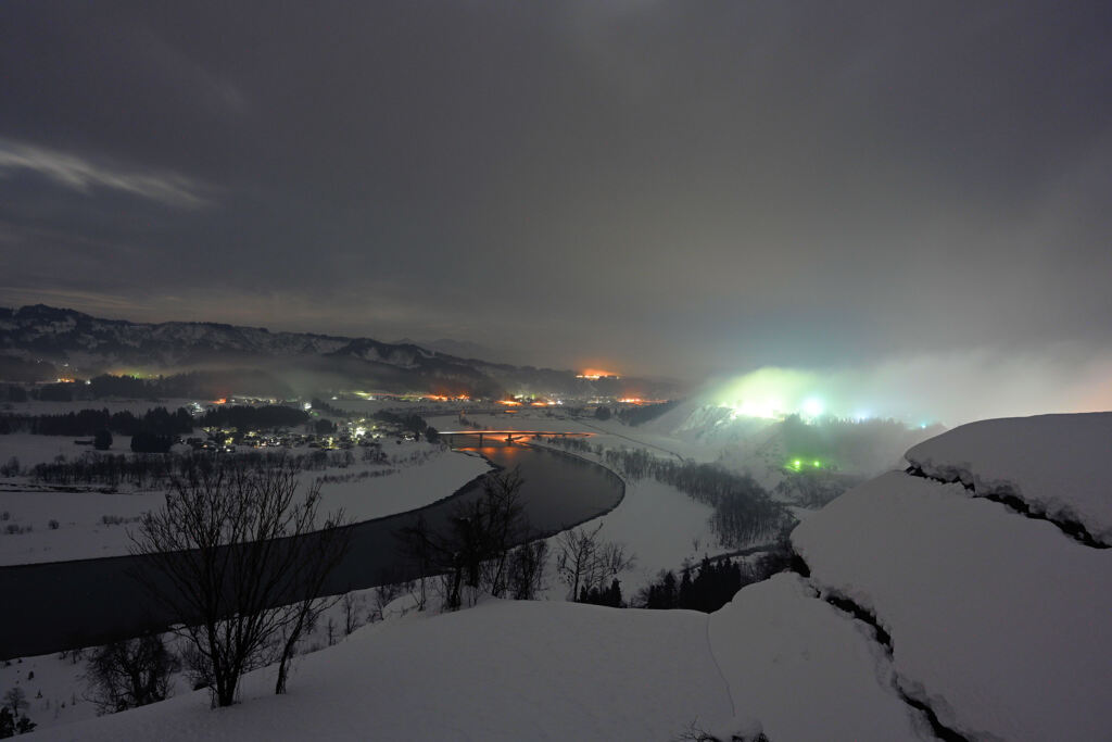 曇空の夜景