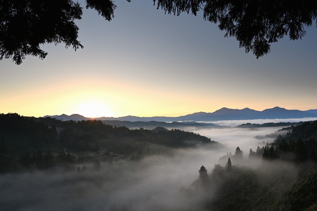 快晴の朝