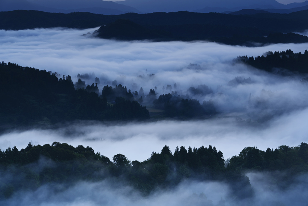 霧漂う谷