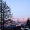 夕日に染まる