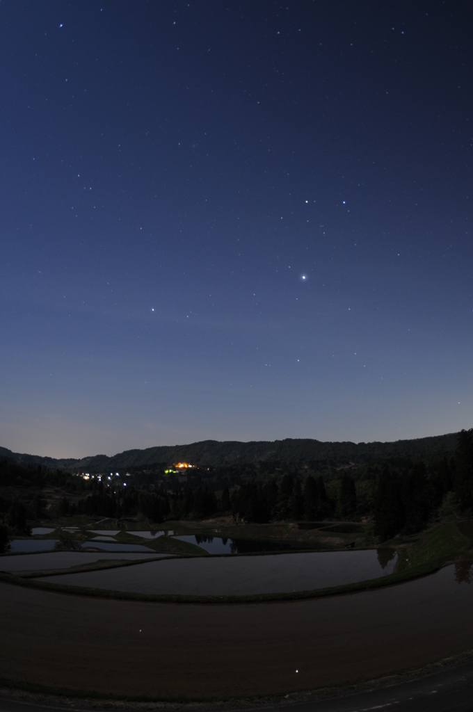 カエルの合唱と星空