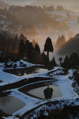 初雪の山古志