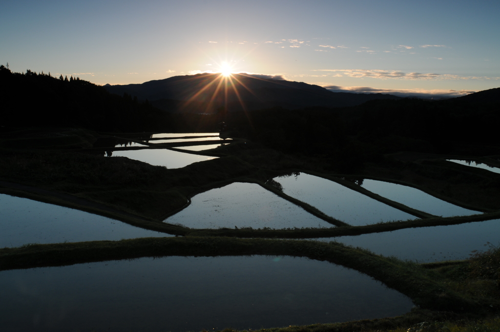 守門岳からの朝日