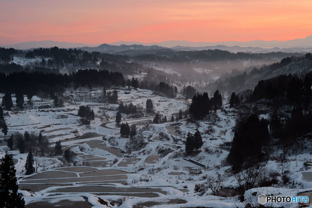 儚い雪景色
