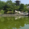 塔と池