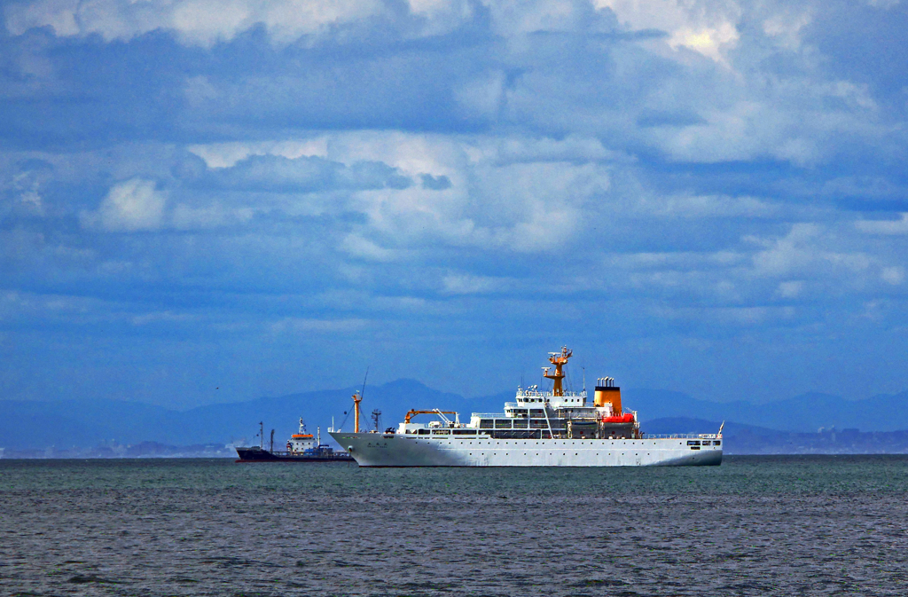航海練習船大成丸 台風避難中　P1670722zz