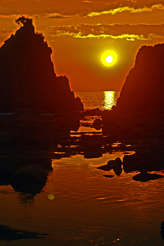 橋杭岩 落陽Ⅲ　IMGP3208zz