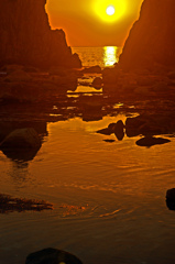 橋杭岩に陽が昇る　IMGP3206zz