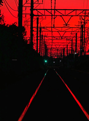 光る線路 P1690193zz 光る線路 P1690193zz